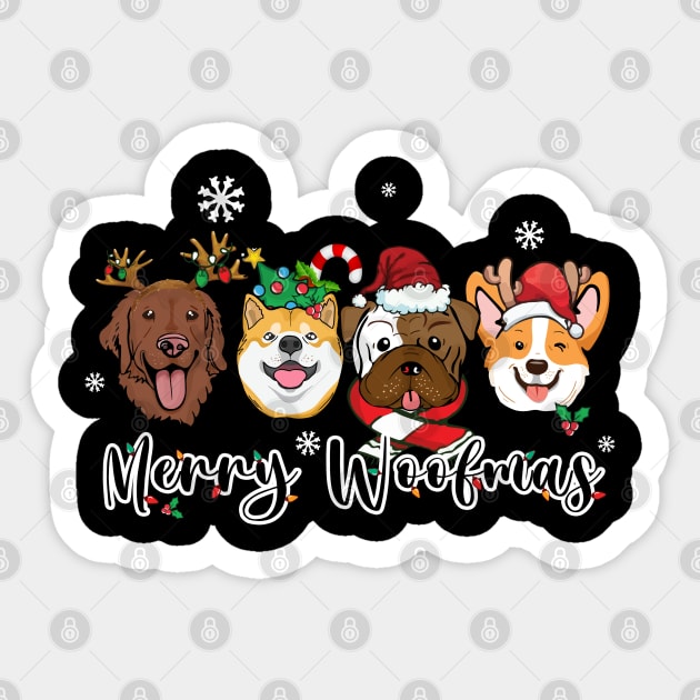 merry woofmas christmas dog Sticker by Mitsue Kersting